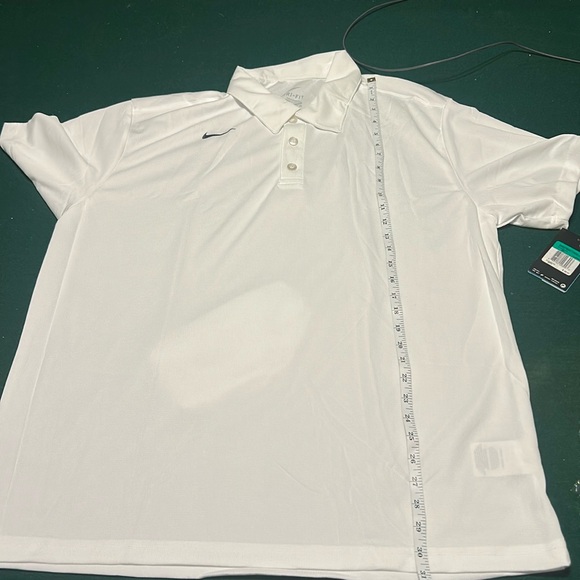 Nike Men's White Dri-FIT Polo Shirt - Picture 5 of 6